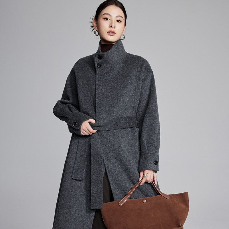 高支羊绒24立领羊毛长款本初外套