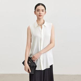 打底通勤衬衫背心垂感批发无袖 上衣真丝 无袖内桑蚕丝女搭气质
