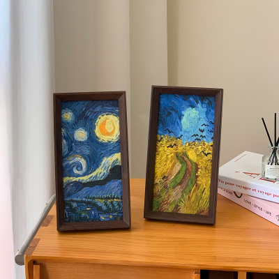 星空塞纳河畔印象派装饰相框画