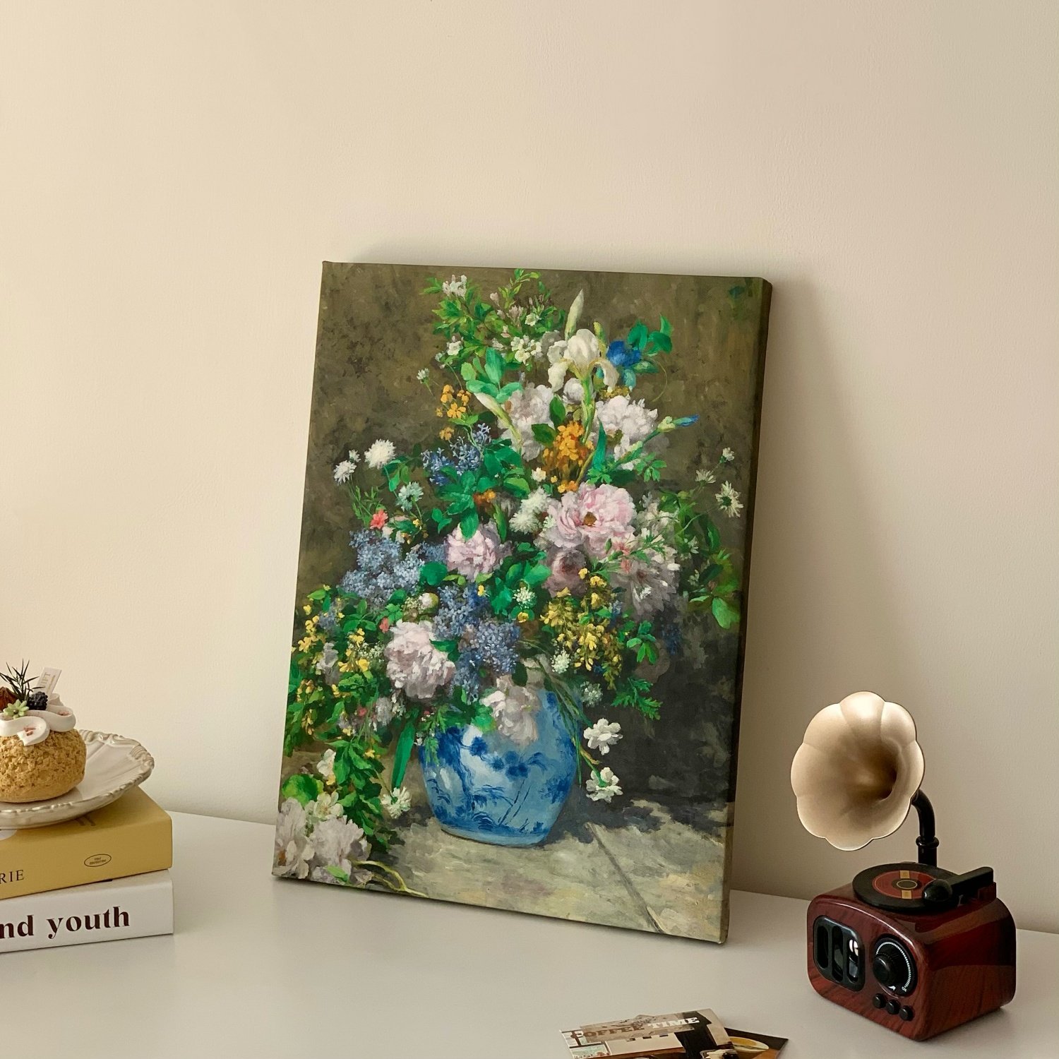 春之花束 小众印象派静物花卉装饰画客厅沙发背景墙挂画装饰道具图片