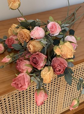 清仓样品亏本促销仿真花露莲玫瑰