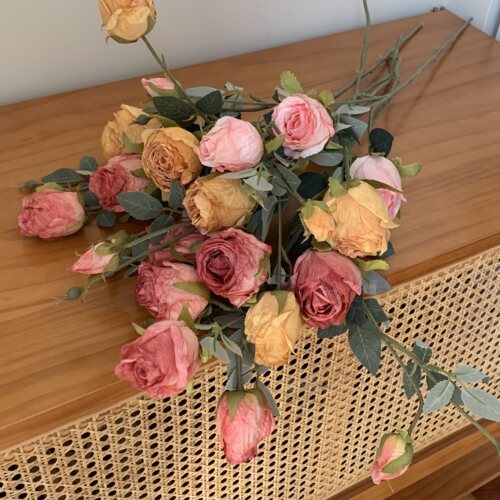 清仓样品亏本促销仿真花露莲玫瑰