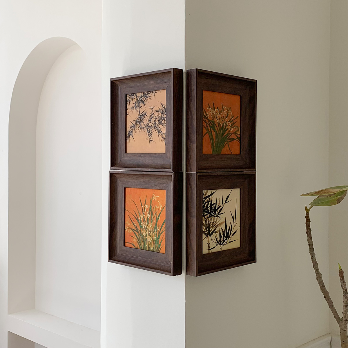 中古风宋朝艺术拐角挂画