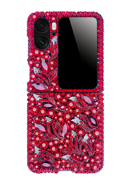 UF 适用于OPPOfindN2flip/N3flip折叠红色水钻手机壳原创定制喜庆