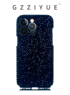 GD 适用于iPhone17/16/15promax黑色满钻苹果黑钻定制水钻手机壳