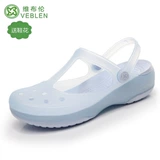 Tide, летние тапочки в стиле Crocs, нескользящая пляжная обувь на платформе, мюли для школьников и студентов, подходят для носки на улице, в корейском стиле