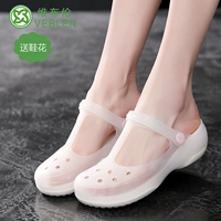Тапочки в стиле Crocs, пляжная обувь, униформа медсестры, обувь для медсестер, нескользящие мюли, коллекция 2023, мягкая подошва, подходят для носки на улице