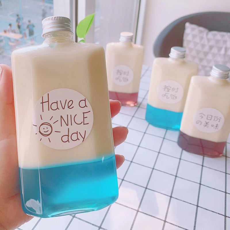 八角油柑一次性网红高颜值奶茶瓶