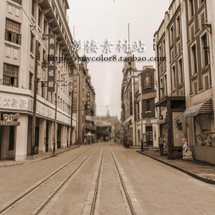 mycolor8 婚纱影楼摄影 老上海 怀旧背景街景 图片素材大图20-30
