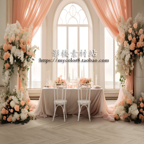 婚纱影楼摄影背景 婚庆婚礼布幔 壁纸壁画高清素材大图24-75