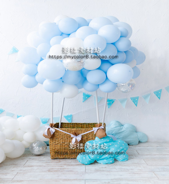 mycolor8 婚纱影楼摄影儿童背景 生日派对气球图片素材大图21-65