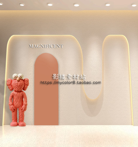 影楼摄影网红主3D直播间背景 壁纸壁画素材大图23-011