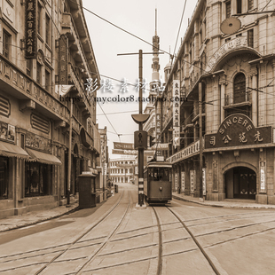 mycolor8 婚纱影楼摄影 老上海 怀旧背景街景 图片素材大图20-31