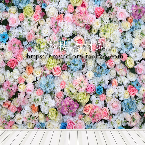 mycolor8 婚纱影楼摄影 花墙 儿童 拍摄背景 图片素材19-271