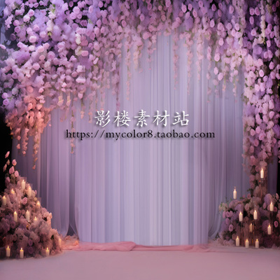 婚纱影楼摄影背景海边 婚庆婚礼 壁纸壁画高清素材大图24-102