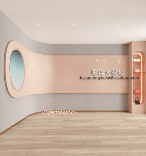 mycolor8影楼摄影3D网红主 直播间背景 壁纸壁画素材大图23-038