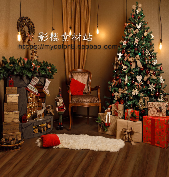 mycolor8婚纱影楼摄影背景 服装室内 圣诞儿童欧式素材大图20-487