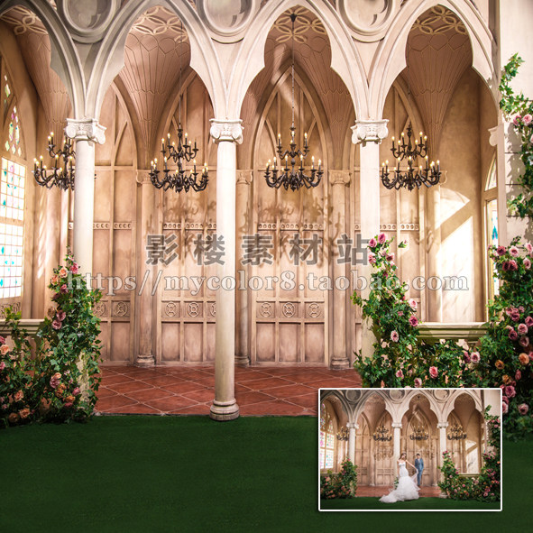 mycolor8 婚纱 影楼摄影背景 韩式背景 高清 素材大图片18-366