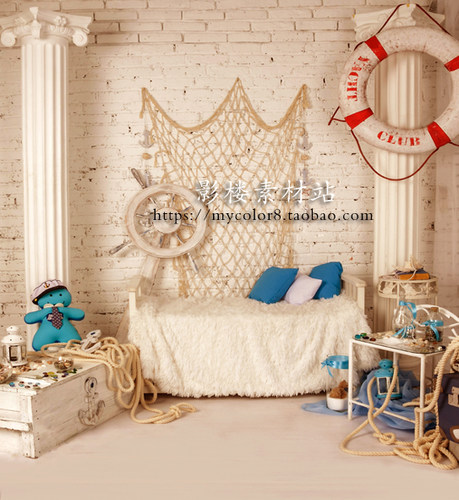 mycolor8 婚纱影楼摄影儿童背景 地中海风格图片素材大图20-219