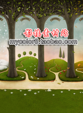 mycolor8 PS 婚纱 影楼摄影背景 儿童背景 素材图片16-407