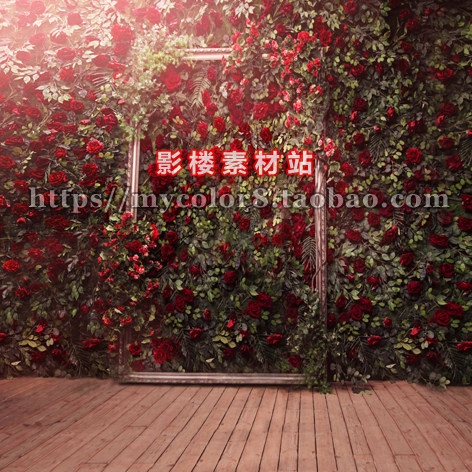 mycolor8 婚纱 影楼摄影背景 高清 韩式主题 花墙 图片大图17-128