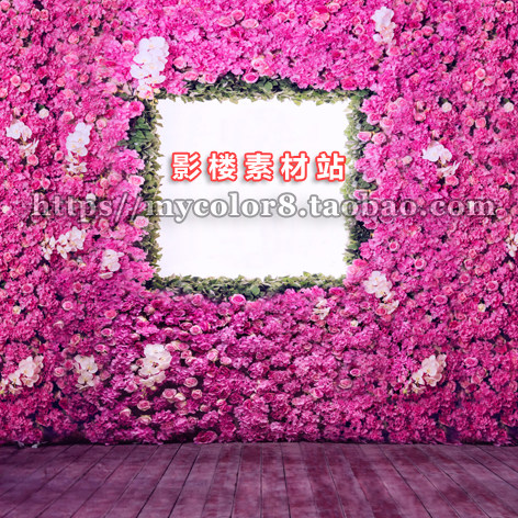 mycolor8 2017 婚纱 影楼摄影背景高清花墙背景 素材图片17-66