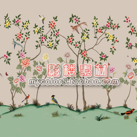 mycolor8 婚纱 影楼摄影背景 盘子女人 古装背景 素材大图16-325