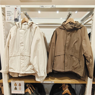 春秋防风立领茄克防水休闲夹克连帽外套 虞服MY464918男士