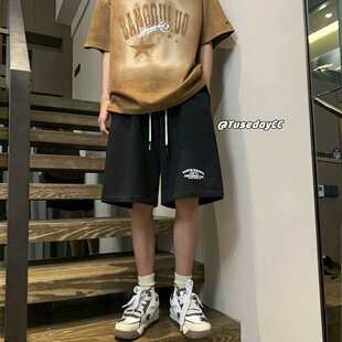 宽松篮球运动五分裤 美式 潮牌ins爆款 男生夏季 子 字母印花休闲短裤