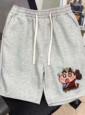 小新印花潮流短裤男女同款情侣夏季短裤大码男士休闲运动五分裤子