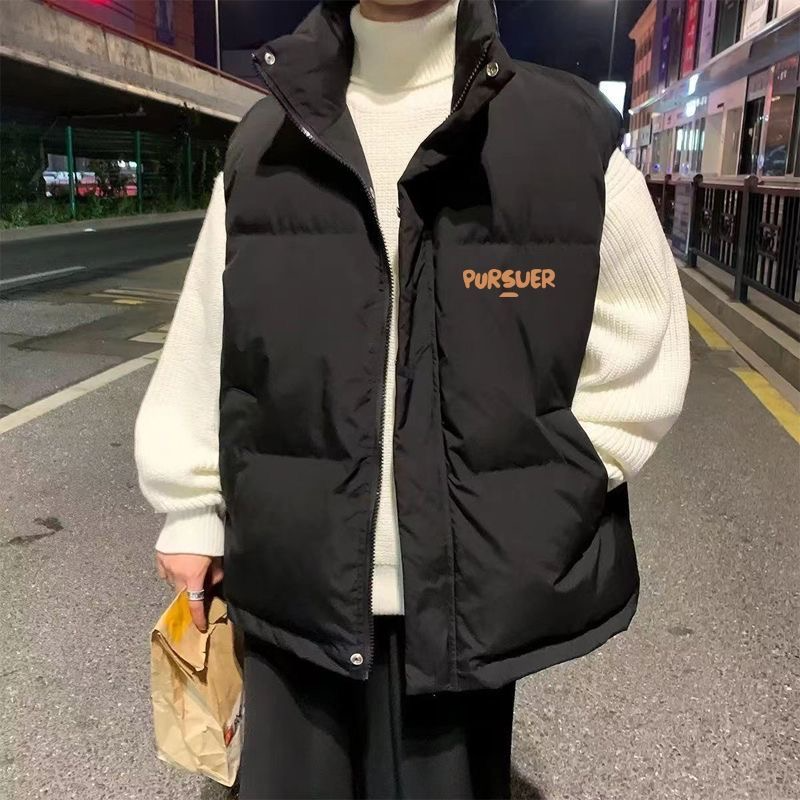 美式叠穿坎肩背心棉衣马甲男款秋冬新款百搭痞帅潮牌高端休闲外套