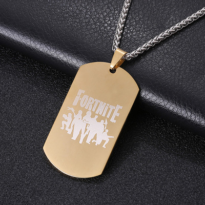 大兵军牌项链男吊坠钛钢成祥钛钢