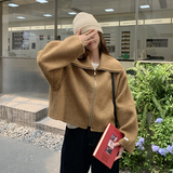 【】新款70%毛大翻领短款羊毛大衣2C200-Y614-P265-K388，女装毛呢外套，2C200