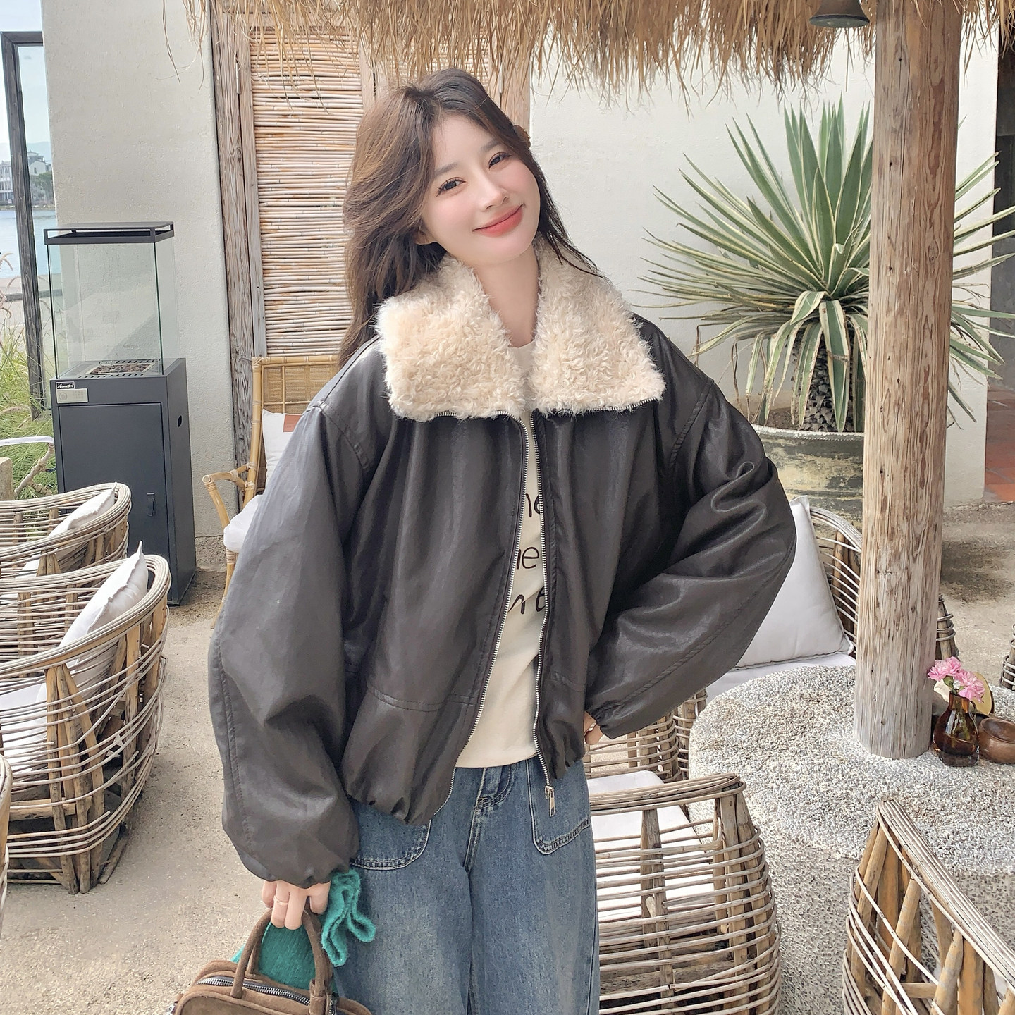 【新款】出货2C200-2545-P218-K328-加厚环保毛皮衣外套,女装皮衣,2C200