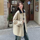 【】韩系撞色风衣2C200-8834-P145-K208，女装风衣，2C200