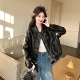【出货】新款黑色拉链皮衣2C200-2612-P175-K288，女装皮衣，2C200