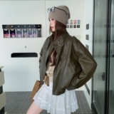【】秋季新款双排扣皮衣2C200-2512-P155-K228，女装皮衣，2C200