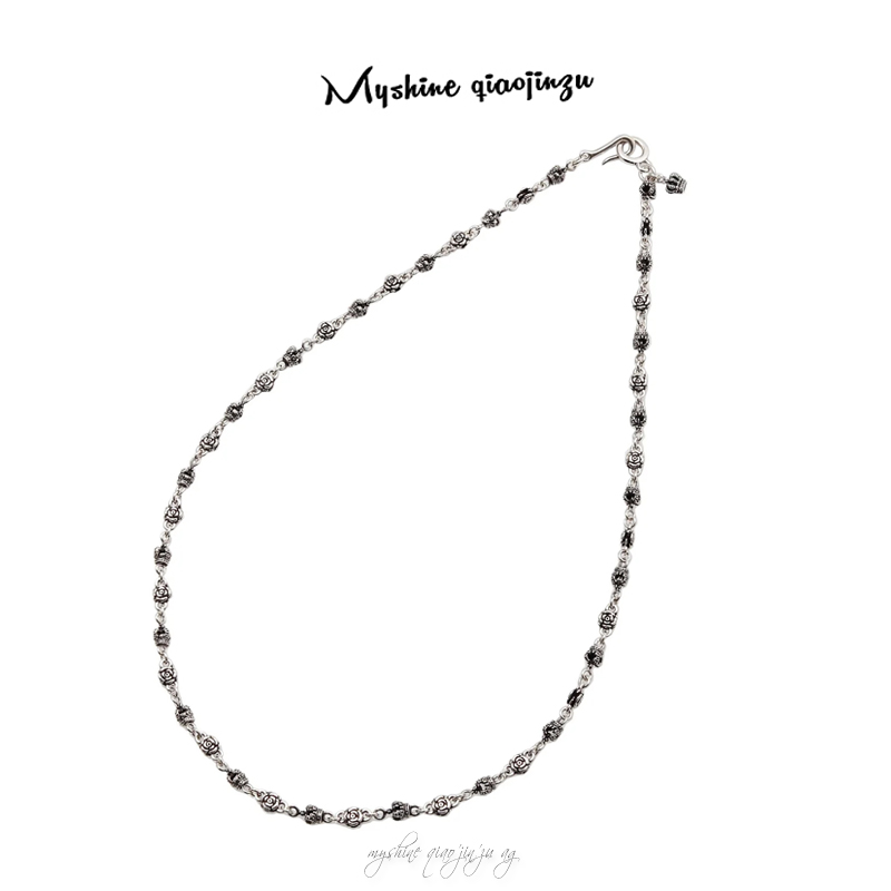 纯银波西米亚男女玫瑰项链红包