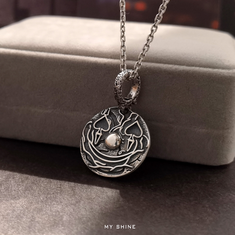 通用纯银双面小丑吊坠优惠