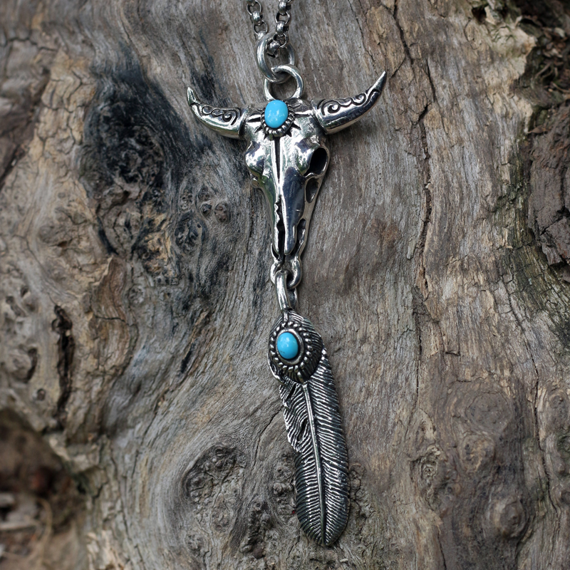 男女银朋克个性吊坠复古帅气