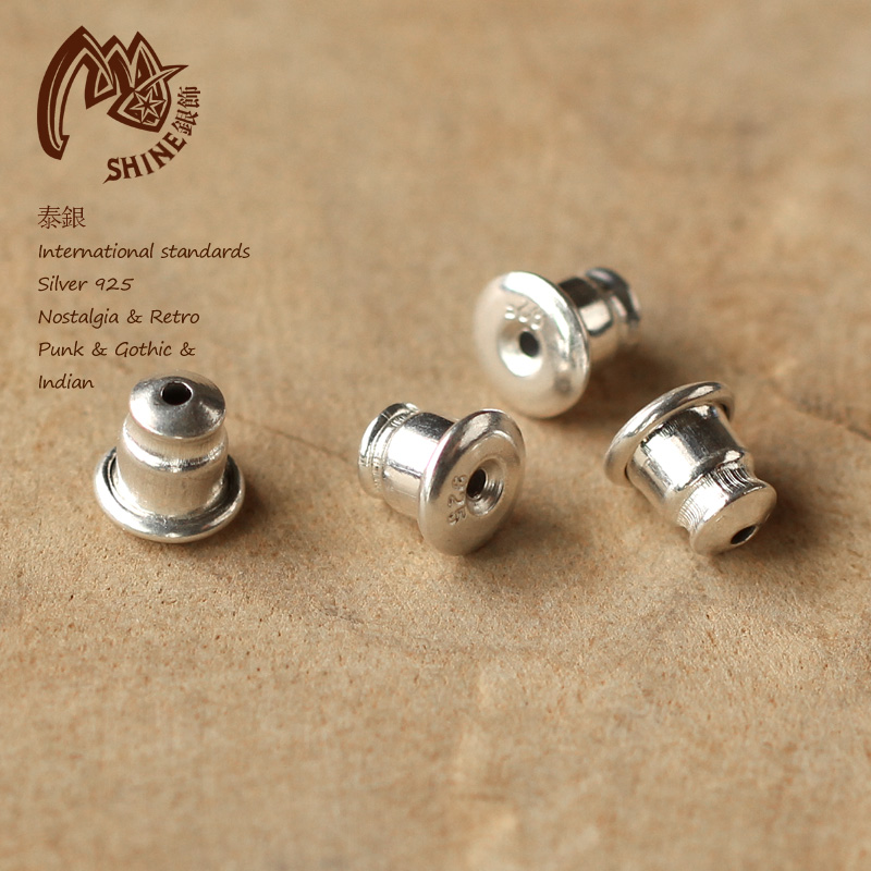 925银子弹耳塞 DIY饰品材料 耳钉耳饰配件 耳堵耳帽单只价