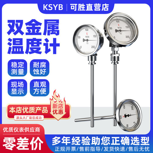 双金属温度计锅炉管道温度计