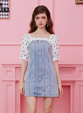 MIKIBANA米可芭娜小众设计甜酷辣妹23年夏新款连衣裙Y32OD9203