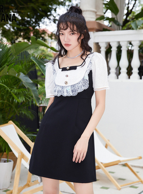 MIKIBANA米可芭娜茶歇法式连衣裙小众设计2023年夏新款M22OD1395
