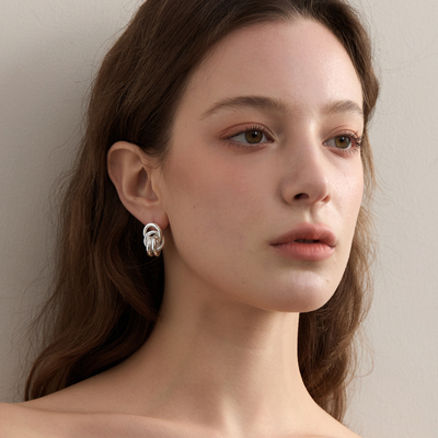 Berber时髦纽结圈圈设计耳环