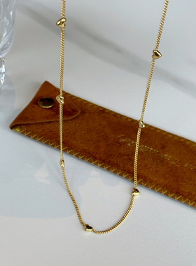 Berber好质感爱心点缀素链