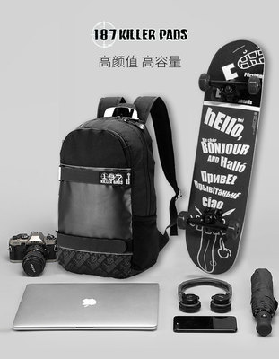 美国187KillerPads滑板背包儿童成人户外运动刷街护具收纳双肩包