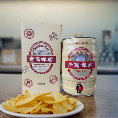 青岛啤酒一厂5升10斤桶装全新