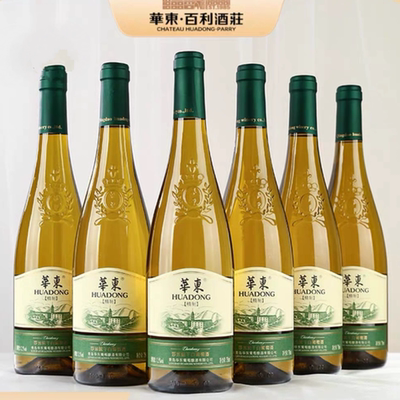 华东精制莎当妮干白葡萄酒国产正品整箱红酒6支装百利酒庄京东