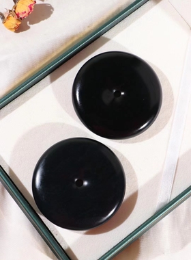 男女款和田玉墨玉平安扣黑羊脂